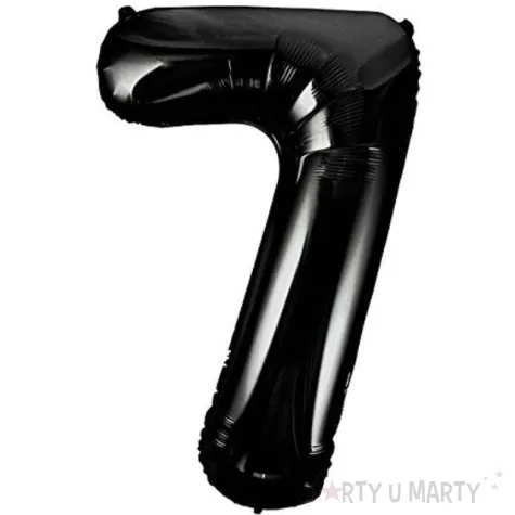 balon foliowy cyfra 7 czarny unique 34 dgt