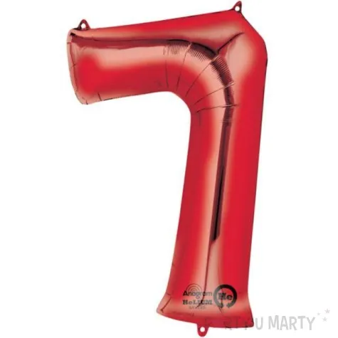 balon foliowy cyfra 7 czerwony amscan 34 dgt