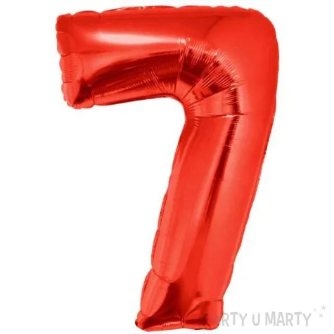 balon foliowy cyfra 7 czerwony funny fashion 40 dgt