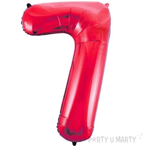 balon foliowy cyfra 7 czerwony unique 34 dgt