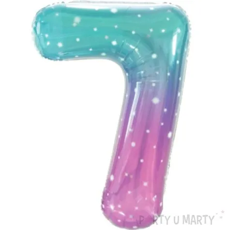 balon foliowy cyfra 7 kosmos teczowy godan 31 dgt