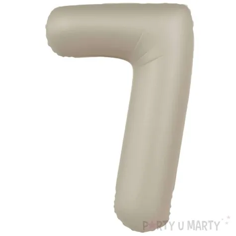 balon foliowy cyfra 7 mat kremowe latte folat 34 dgt