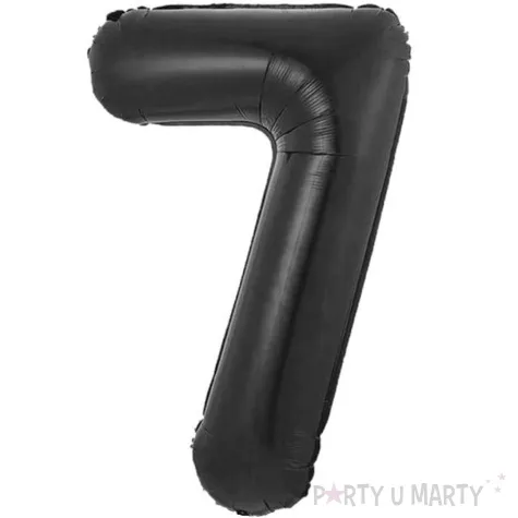 balon foliowy cyfra 7 matowa czarny godan 33 dgt