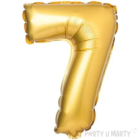 balon foliowy cyfra 7 matowa zloty arpex 36 cali dgt