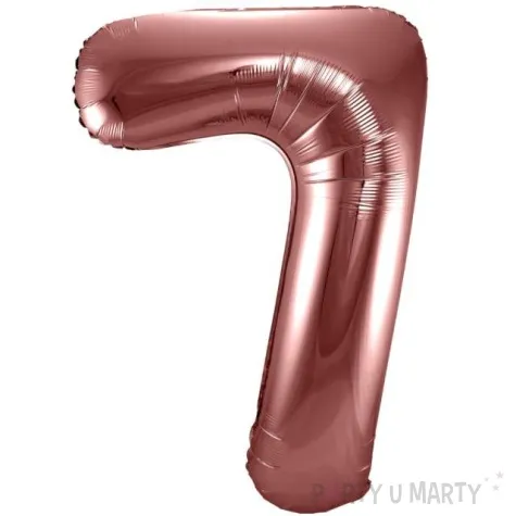 balon foliowy cyfra 7 metaliczny brazowy folat 34 dgt