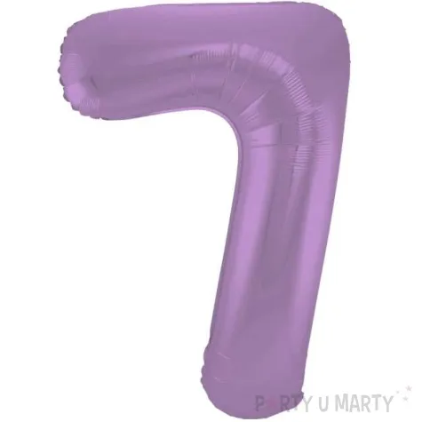 balon foliowy cyfra 7 metaliczny mat fioletowy folat 34 dgt