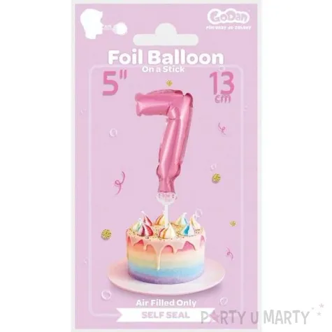 balon foliowy cyfra 7 micro rozowy godan 5 dgt
