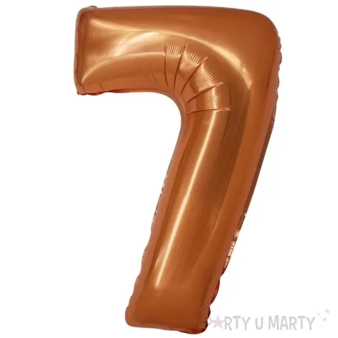 balon foliowy cyfra 7 miedziany godan 30 dgt