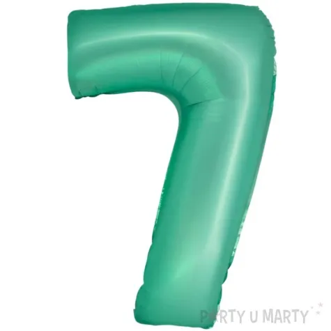 balon foliowy cyfra 7 mietowy matowy godan 30 dgt