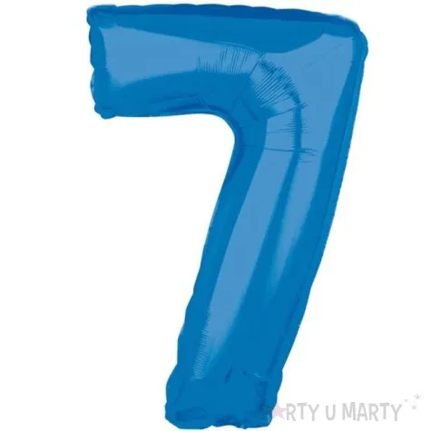balon foliowy cyfra 7 niebieski amscan 26 dgt