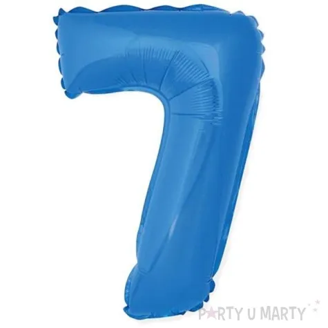 balon foliowy cyfra 7 niebieski godan 14 dgt