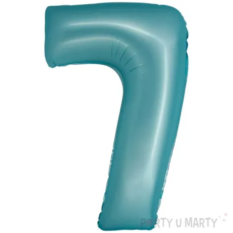 balon foliowy cyfra 7 niebieski matowy godan 30 dgt