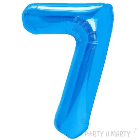 balon foliowy cyfra 7 niebieski partypal 16 dgt