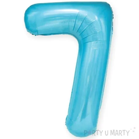 balon foliowy cyfra 7 niebieski partypal 39 dgt