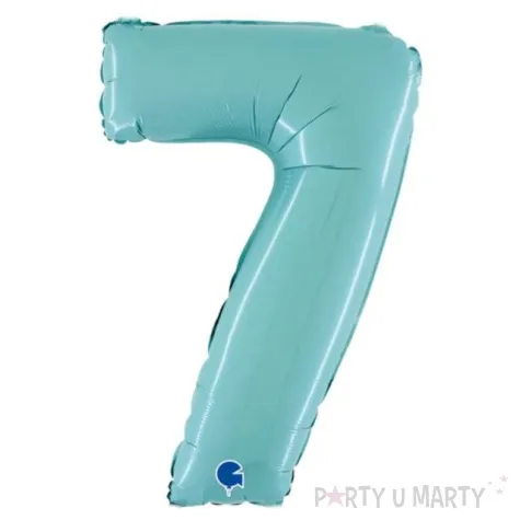 balon foliowy cyfra 7 niebieski pastel grabo 26 dgt