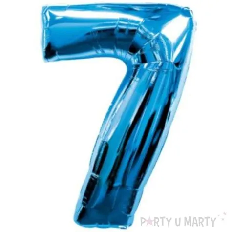 balon foliowy cyfra 7 niebieski qualatex 34 dgt