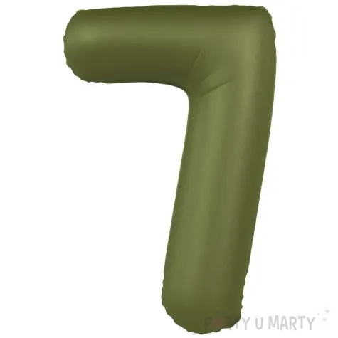 balon foliowy cyfra 7 oliwkowy folat 34 dgt