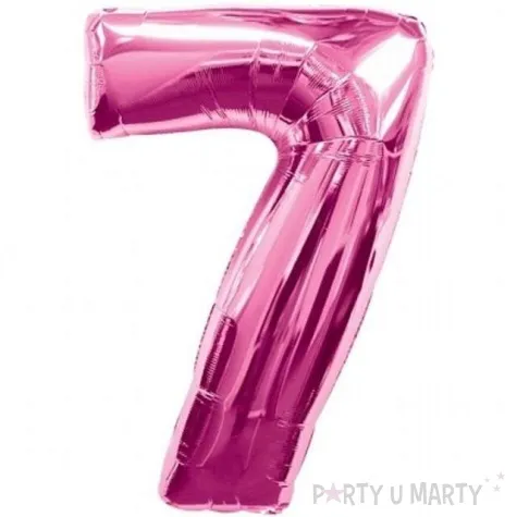 balon foliowy cyfra 7 rozowy amscan 34 dgt