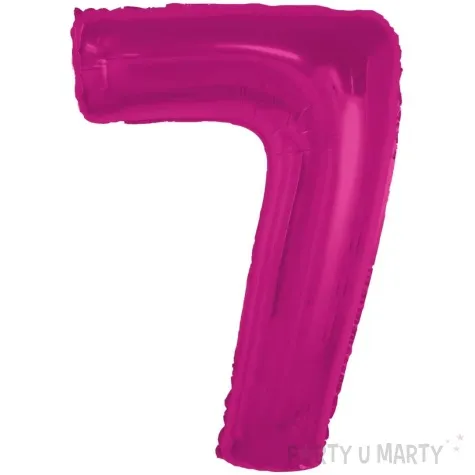 balon foliowy cyfra 7 rozowy ciemny godan 36 dgt