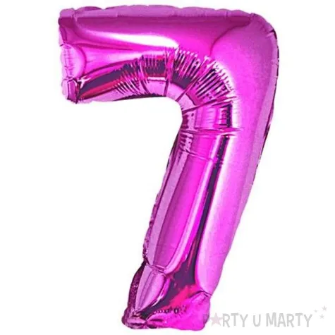 balon foliowy cyfra 7 rozowy godan 34 dgt