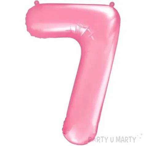 balon foliowy cyfra 7 rozowy jasny partydeco 34 dgt
