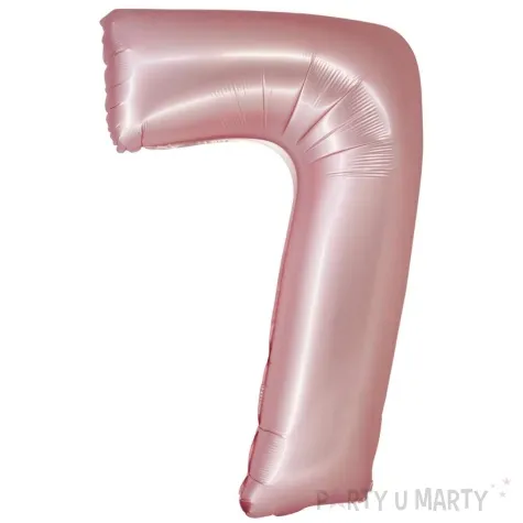 balon foliowy cyfra 7 rozowy matowy godan 30 dgt