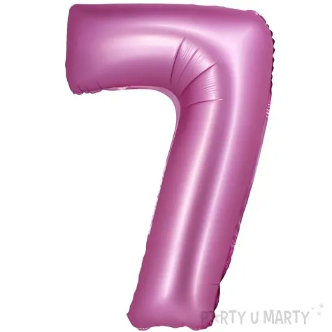 balon foliowy cyfra 7 rozowy satynowy godan 30 dgt