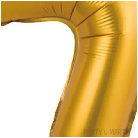 balon foliowy cyfra 7 satynowa zloty godan 14 dgt