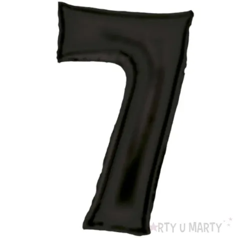 balon foliowy cyfra 7 satynowy czarny amscan 34 dgt