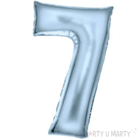 balon foliowy cyfra 7 satynowy niebieski amscan 34 dgt