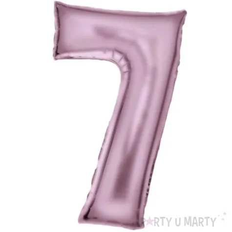 balon foliowy cyfra 7 satynowy rozowy amscan 34 dgt