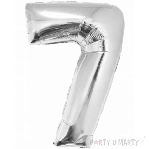 balon foliowy cyfra 7 srebrny godan 34 dgt