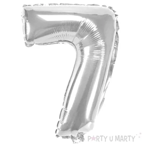 balon foliowy cyfra 7 srebrny oem 16 dgt