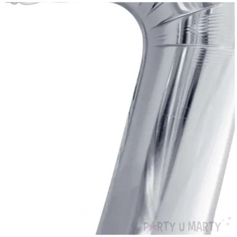 balon foliowy cyfra 7 srebrny partydeco 34 dgt