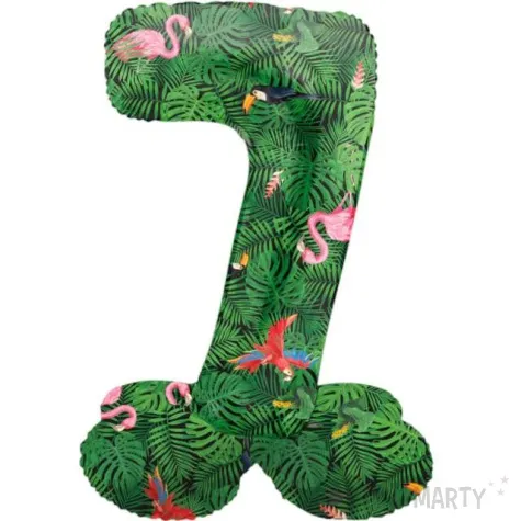 balon foliowy cyfra 7 stojaca hawajskie party folat 17 dgt