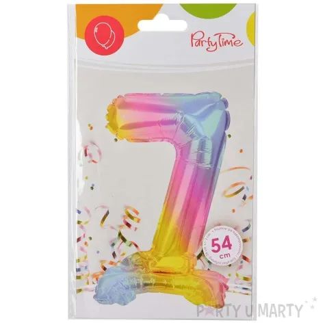 balon foliowy cyfra 7 stojaca teczowa arpex 16 dgt