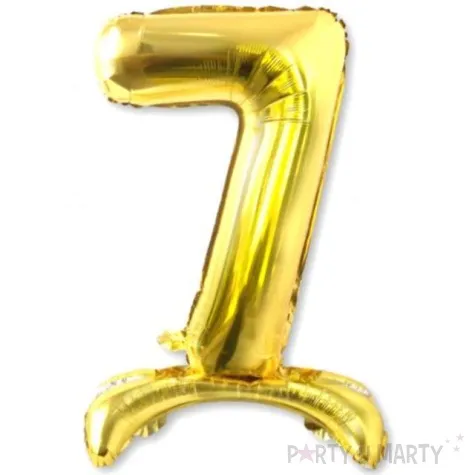 balon foliowy cyfra 7 stojaca zloty dekoracjepolska 30 dgt