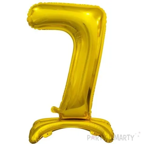 balon foliowy cyfra 7 stojaca zloty godan 29 dgt