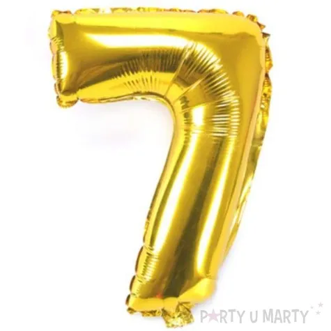 balon foliowy cyfra 7 zloty oem 16 dgt