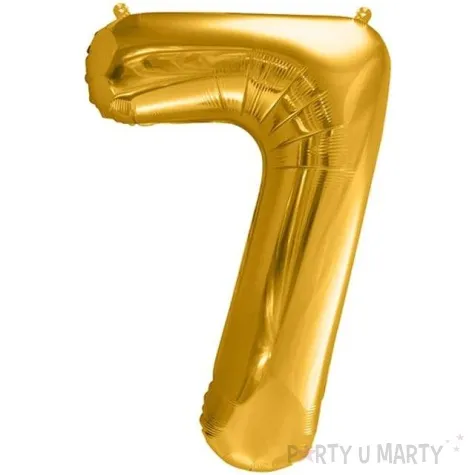 balon foliowy cyfra 7 zloty partydeco 34 dgt