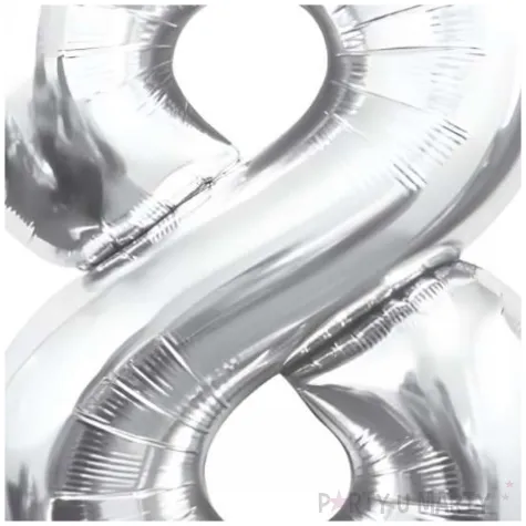balon foliowy cyfra 8 beauty charm srebrny godan 33 dgt