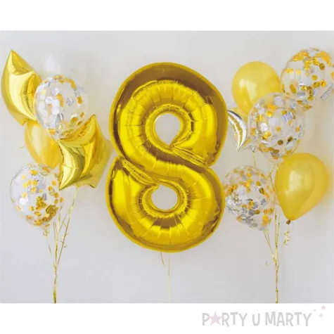 balon foliowy cyfra 8 beauty charm zloty godan 36 dgt
