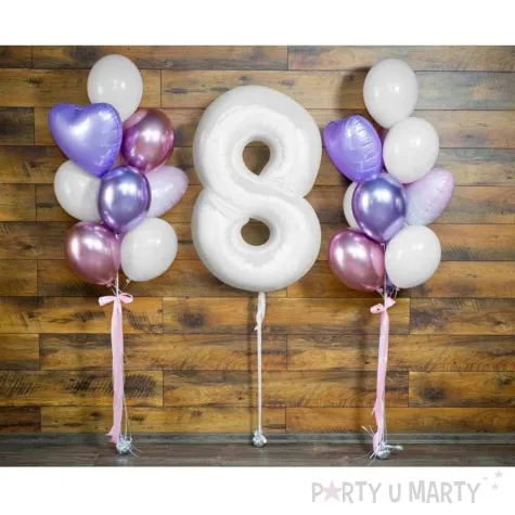 balon foliowy cyfra 8 bialy godan 36 dgt