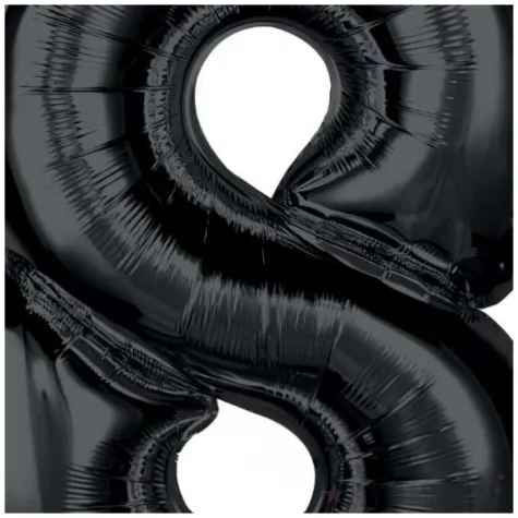 balon foliowy cyfra 8 czarny godan 36 dgt