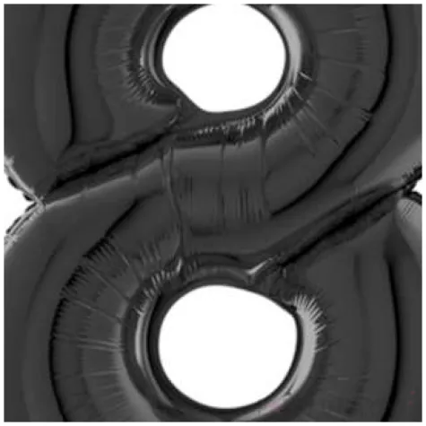 balon foliowy cyfra 8 czarny grabo 26 dgt