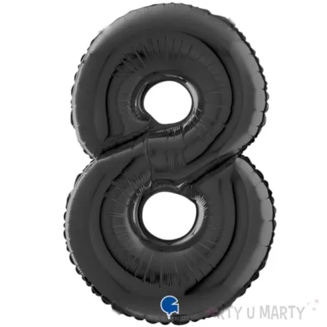 balon foliowy cyfra 8 czarny grabo 26 dgt