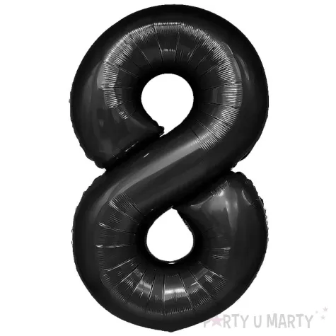 balon foliowy cyfra 8 czarny partypal 39 dgt