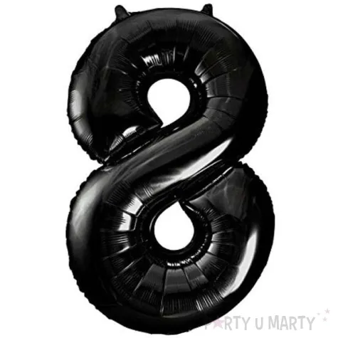 balon foliowy cyfra 8 czarny unique 34 dgt