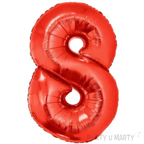 balon foliowy cyfra 8 czerwony funny fashion 40 dgt