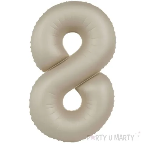 balon foliowy cyfra 8 mat kremowe latte folat 34 dgt